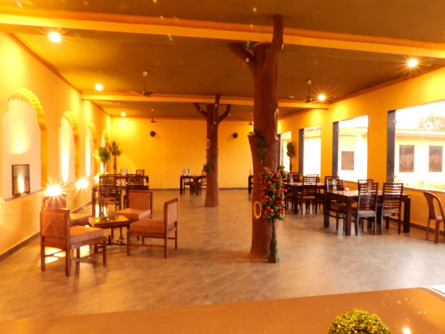 Table set with local cuisine at Baghin Resort