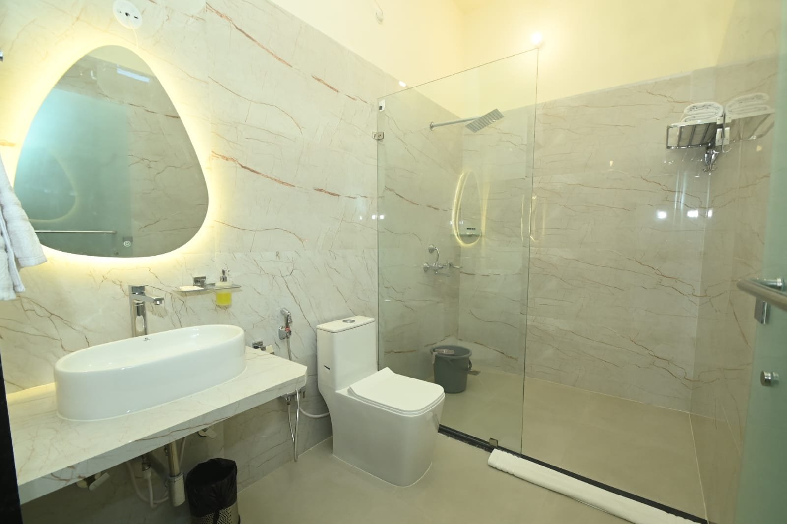 Modern bathroom interior at Baghin Resort