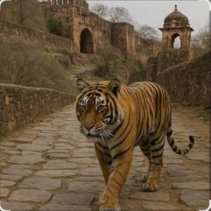 Tiger in Ranthambore National Park near Baghin Resort